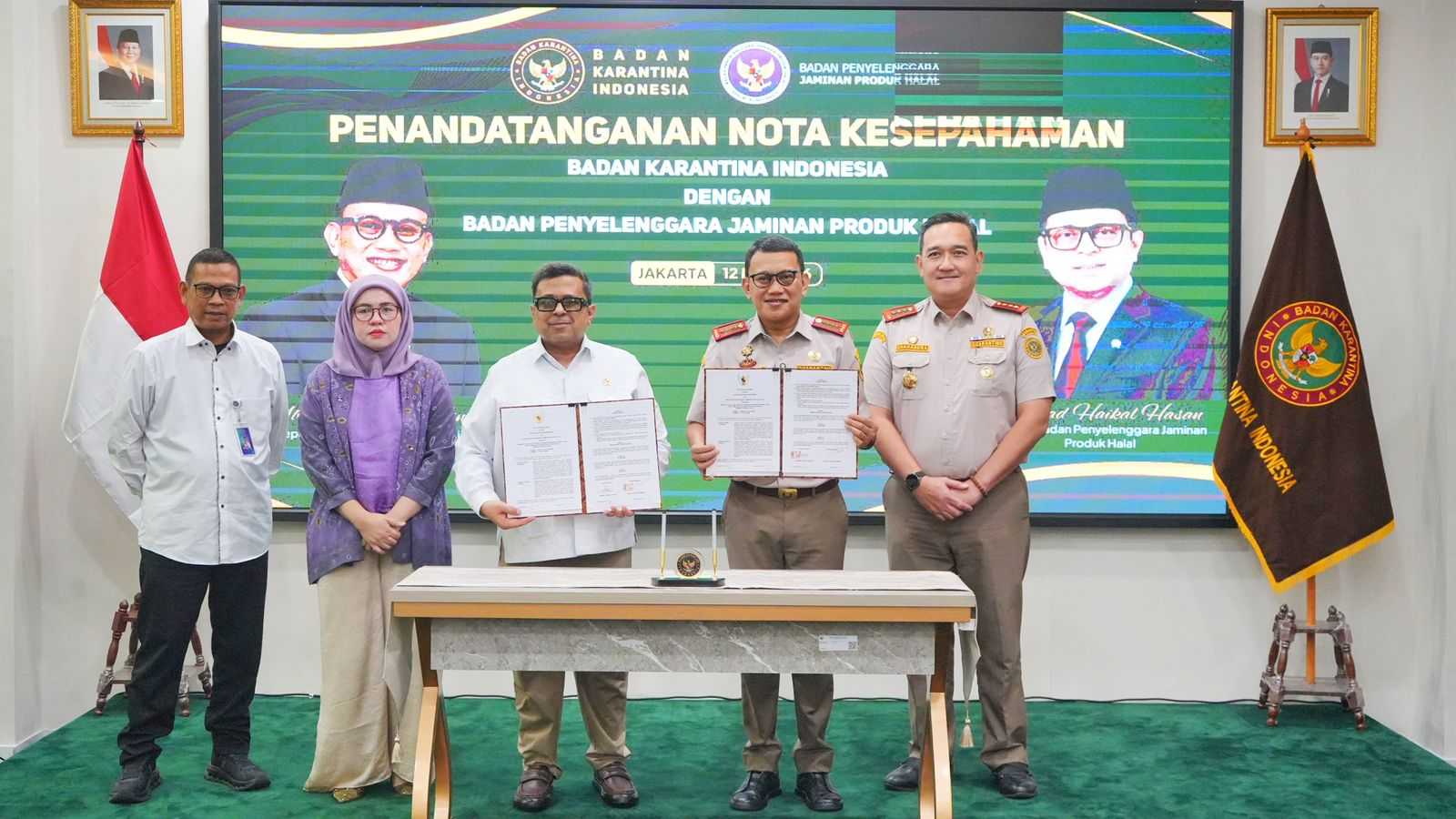 Perkuat Pengawasan Produk, BPJPH-Barantin Teken MoU Sinergi Jaminan Produk Halal