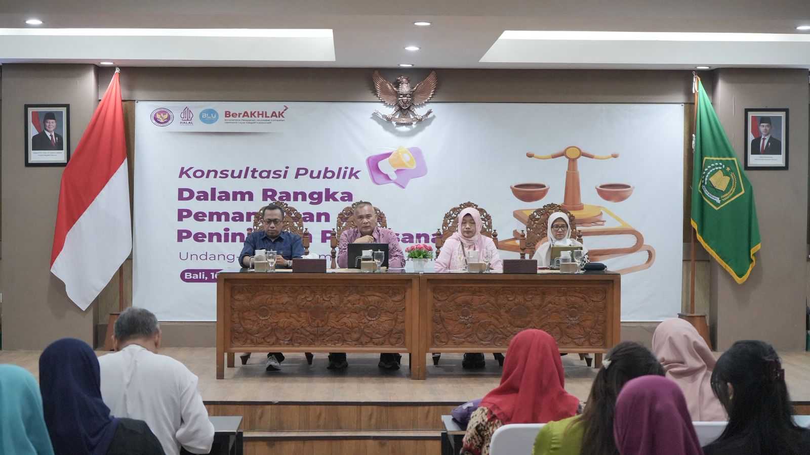 BPJPH-Kemenkum-BPHN Gelar Konsultasi Publik Pemantauan dan Peninjauan Pelaksanaan UU JPH di Bali