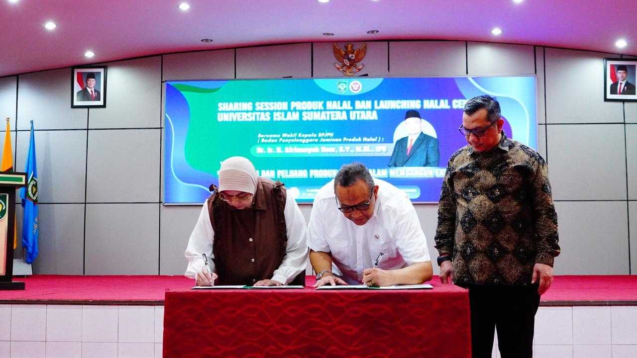 UISU Resmikan Halal Center, BPJPH Teken MoU dan Tegaskan Peran Strategis Kampus