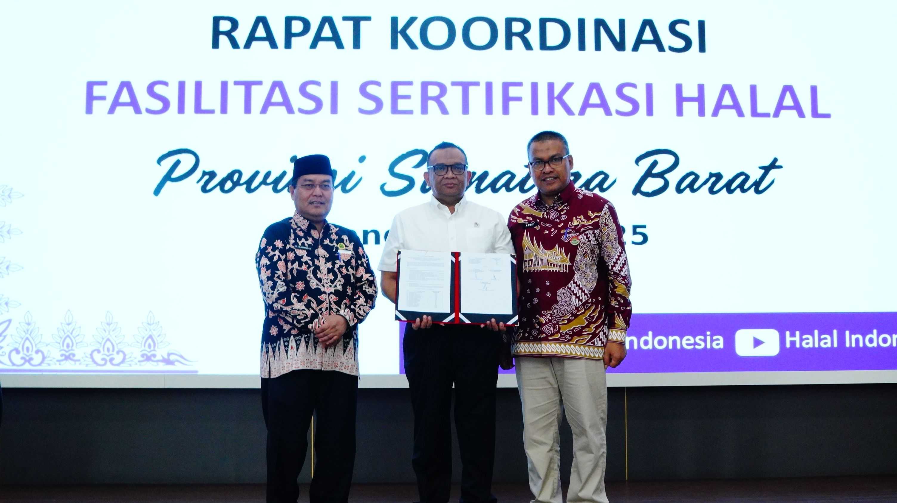 Dorong Fasilitasi Sertifikasi Halal bagi UMK, BPJPH-Pemprov Sumatera Barat Gelar Rakor 